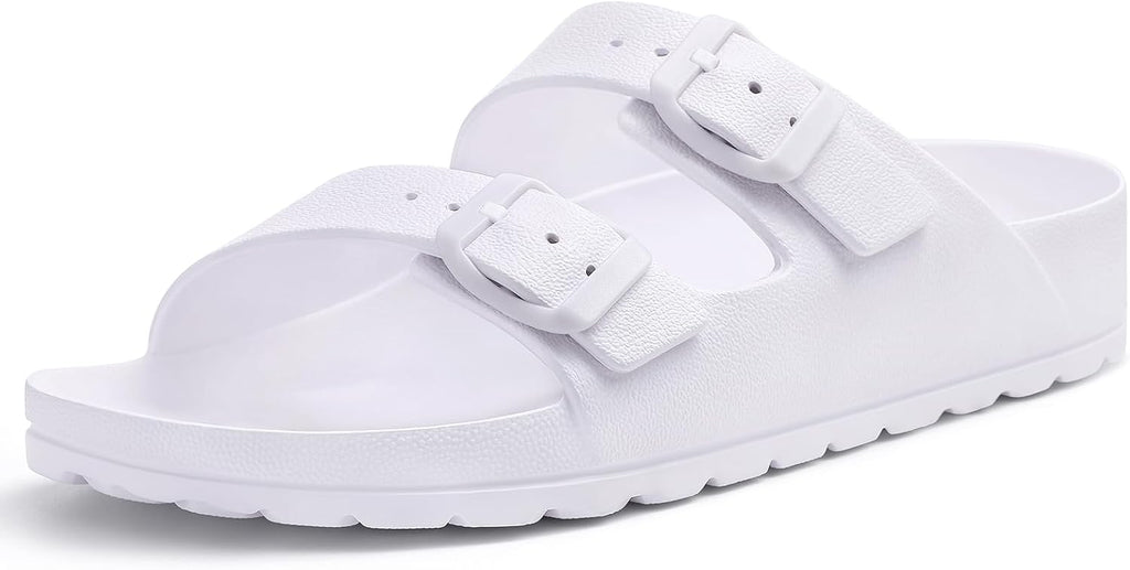 Women's EVA Pool Slide Sandals - Waterproof Buckle Straps with Medium Arch Support for Beach and Home Wear - 7