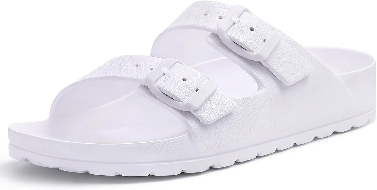 Women's EVA Pool Slide Sandals - Waterproof Buckle Straps with Medium Arch Support for Beach and Home Wear - 7