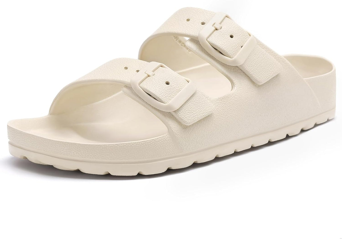 Women's EVA Pool Slide Sandals - Waterproof Buckle Straps with Medium Arch Support for Beach and Home Wear - 7