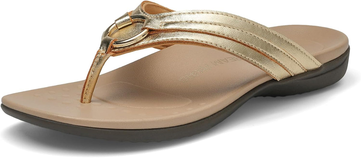 Women's Quick Dry Thong Flip Flops - EVA Footbed with Arch Support and Anti Slip TPR Sole for Pool Days - 7