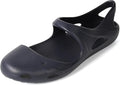 Women's Lightweight Slide Sandals - Single Band Flat Sole Slip On Pair in Navy or White for Summer Errands - 6