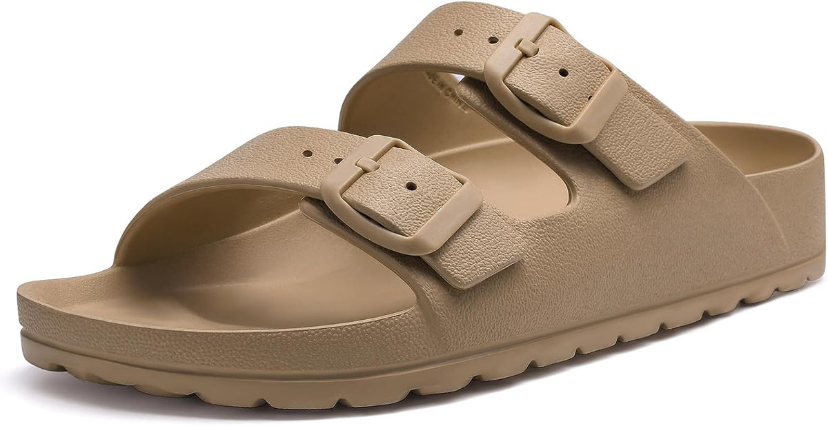 Women's EVA Pool Slide Sandals - Waterproof Buckle Straps with Medium Arch Support for Beach and Home Wear - 7