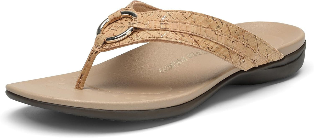 Women's Quick Dry Thong Flip Flops - EVA Footbed with Arch Support and Anti Slip TPR Sole for Pool Days - 6
