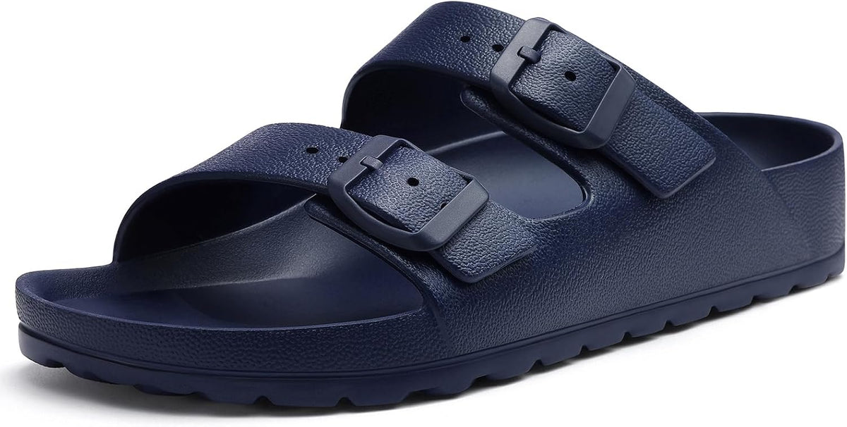 Women's EVA Pool Slide Sandals - Waterproof Buckle Straps with Medium Arch Support for Beach and Home Wear - 7