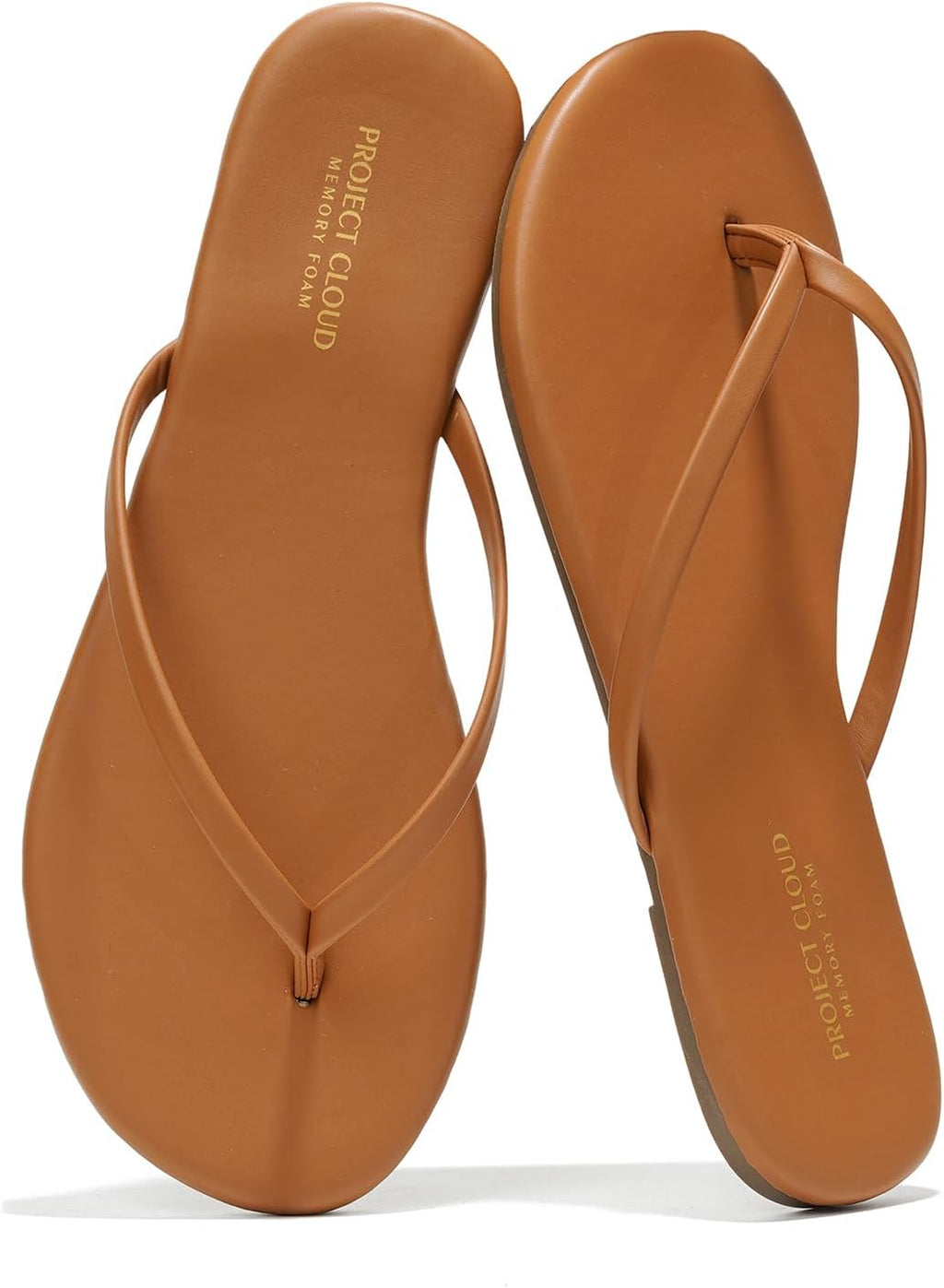 Women's Memory Foam Flip Flops - Lightweight Thong Sandals with Non Slip Sole for Everyday Beach Wear - 10