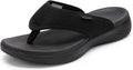 Women's Cushioned Arch Support Flip Flops - Breathable Thong Straps with Non Slip Outsole for Travel - 10