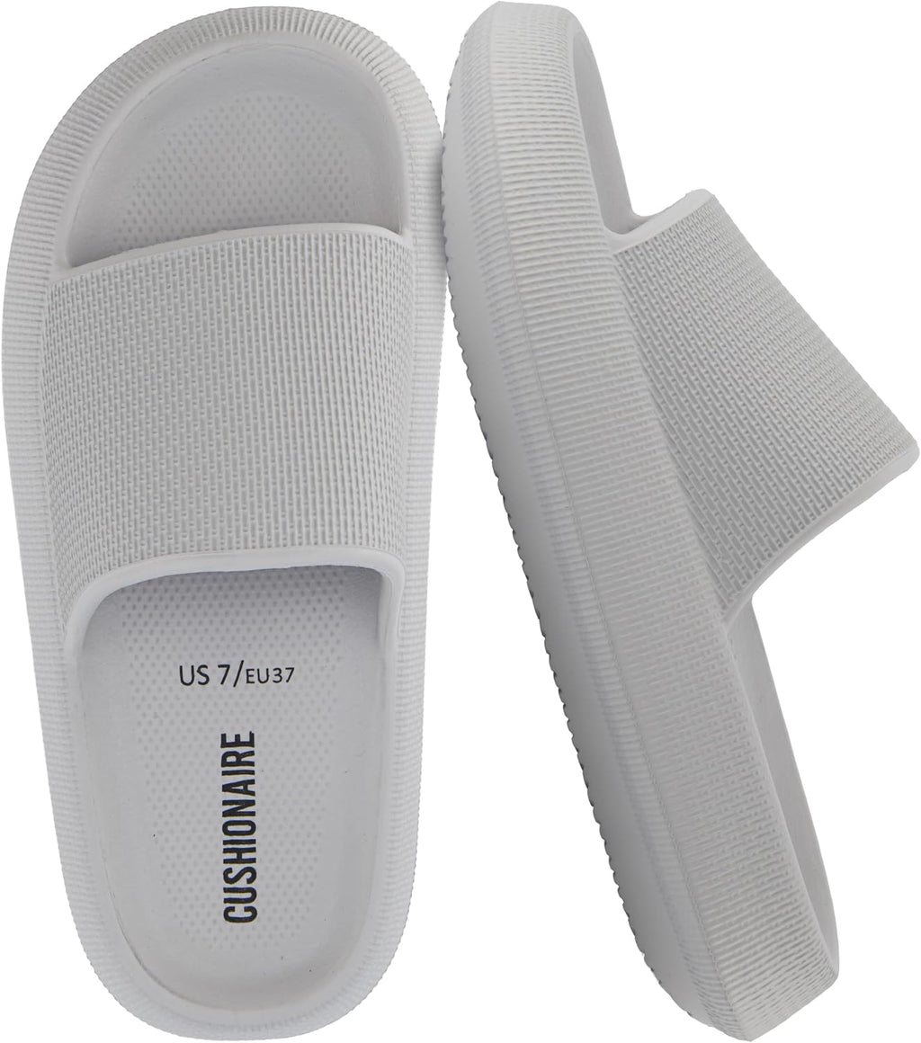 Women's Cloud Slide Sandals - Thick Moulded EVA Sole for Indoor, Shower and Beach Wear - 6