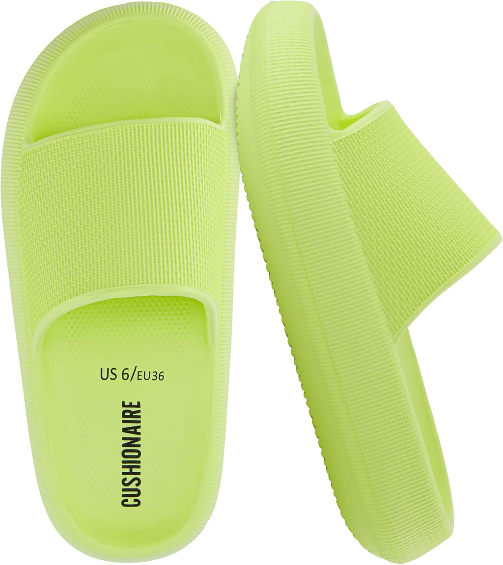 Women's Cloud Slide Sandals - Thick Moulded EVA Sole for Indoor, Shower and Beach Wear - 7