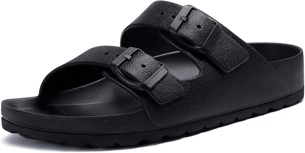 Women's EVA Pool Slide Sandals - Waterproof Buckle Straps with Medium Arch Support for Beach and Home Wear - 7