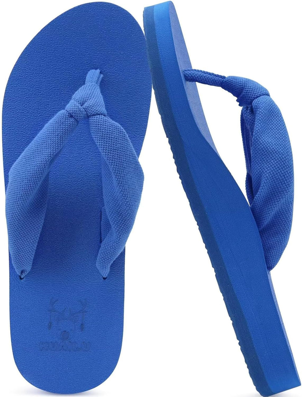Women's Beach Thong Flip Flops - Yoga Mat Cushioned Footbed with Arch Support for Summer Walking - 7