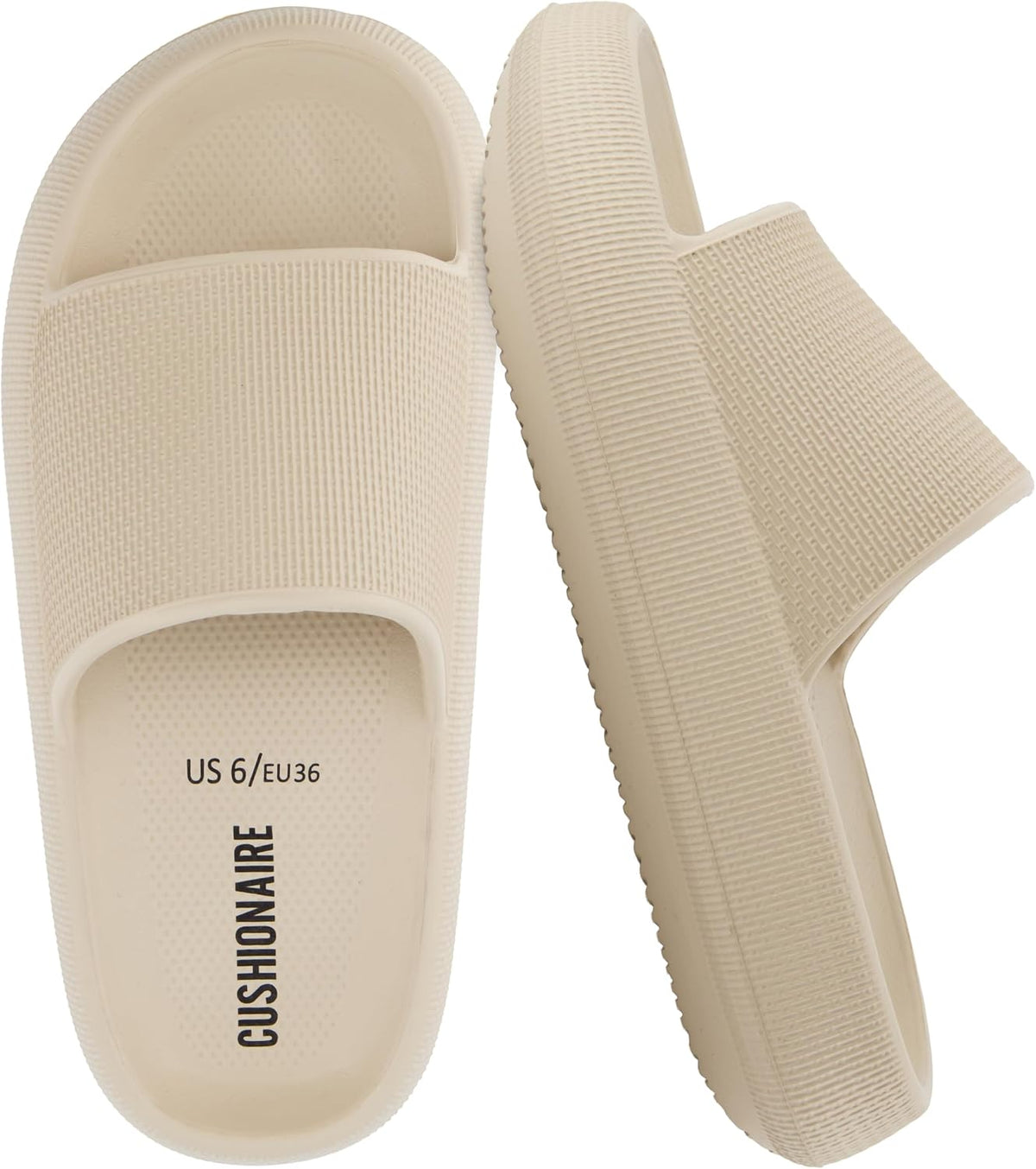 Women's Cloud Slide Sandals - Thick Moulded EVA Sole for Indoor, Shower and Beach Wear - 7