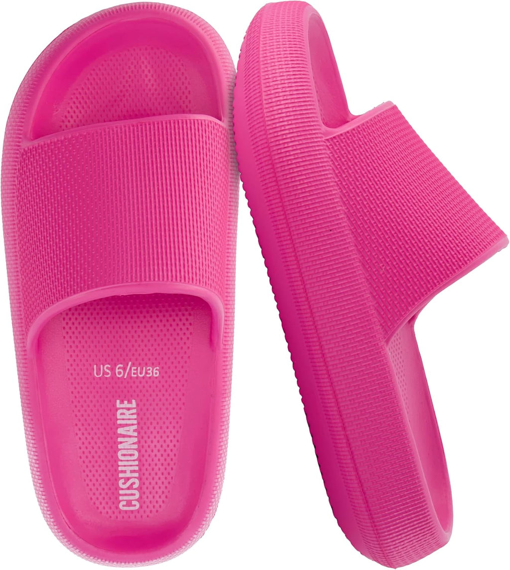 Women's Cloud Slide Sandals - Thick Moulded EVA Sole for Indoor, Shower and Beach Wear - 6