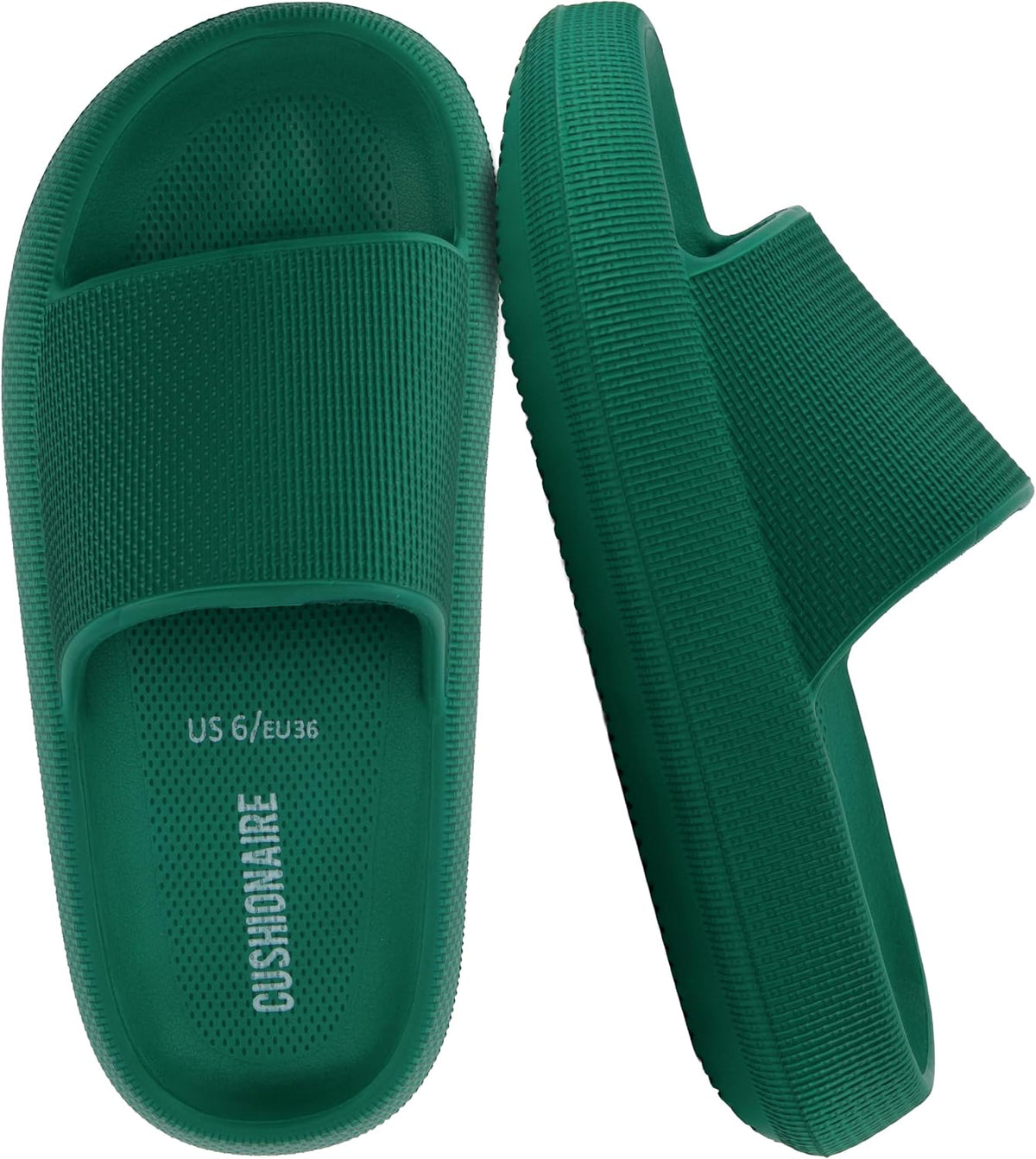 Women's Cloud Slide Sandals - Thick Moulded EVA Sole for Indoor, Shower and Beach Wear - 7
