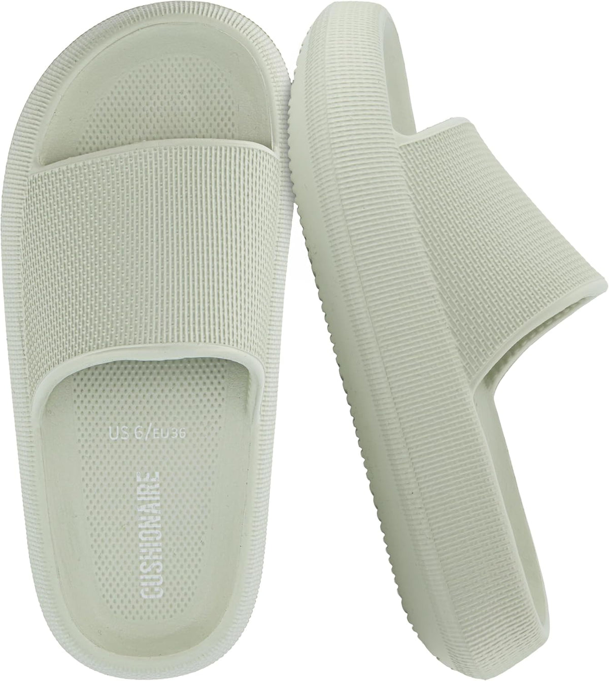 Women's Cloud Slide Sandals - Thick Moulded EVA Sole for Indoor, Shower and Beach Wear - 7