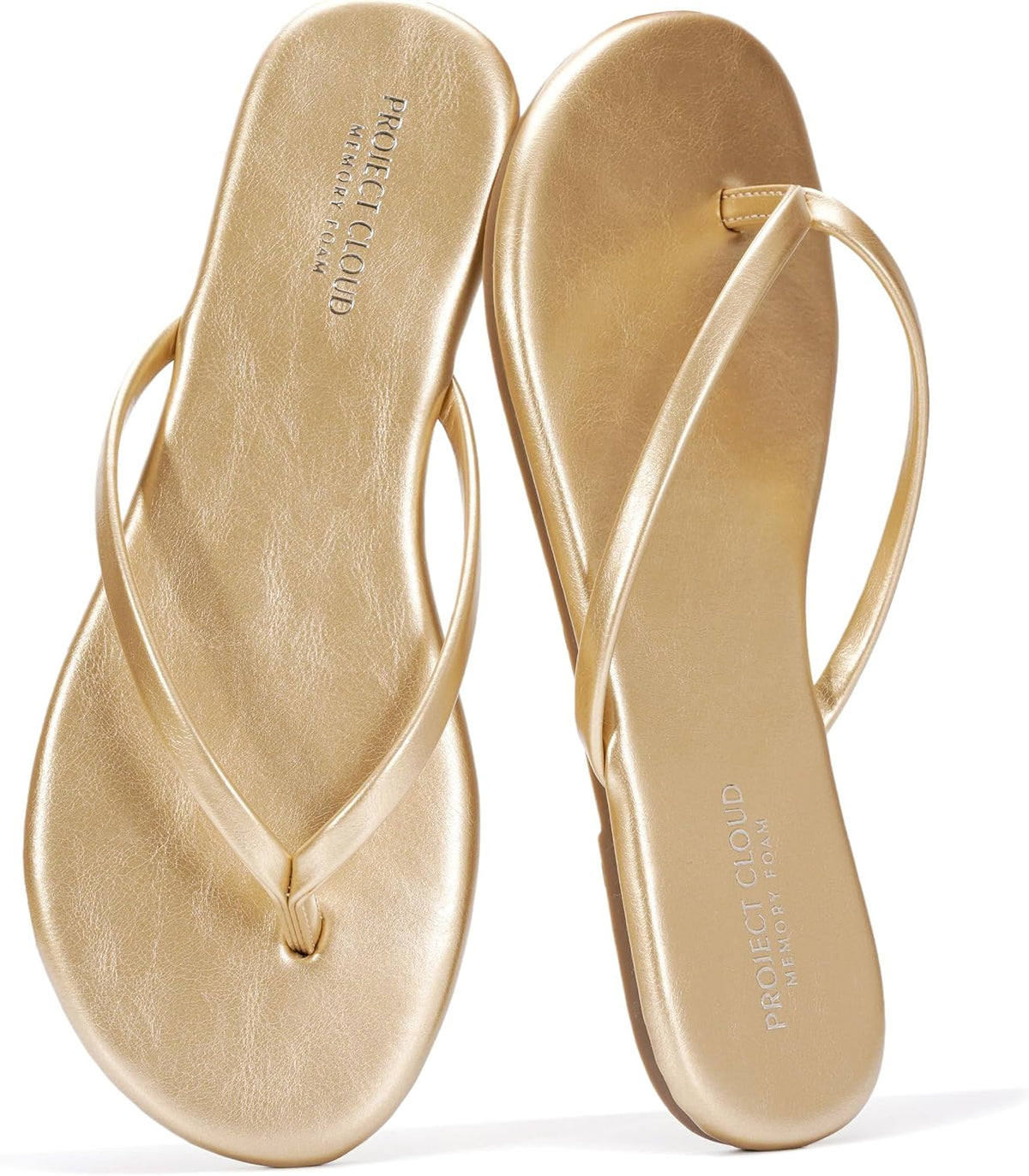 Women's Memory Foam Flip Flops - Lightweight Thong Sandals with Non Slip Sole for Everyday Beach Wear