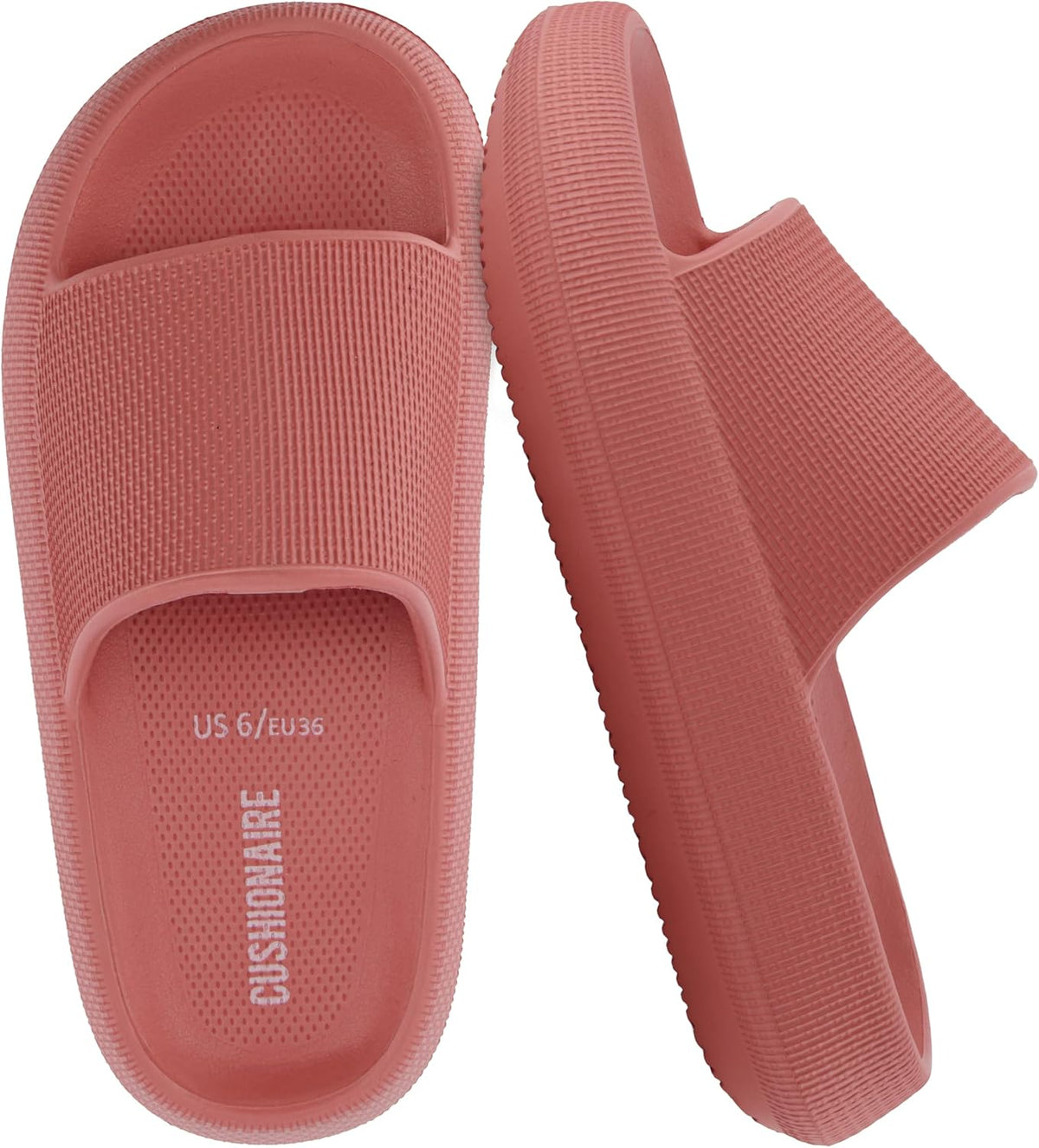 Women's Cloud Slide Sandals - Thick Moulded EVA Sole for Indoor, Shower and Beach Wear - 6