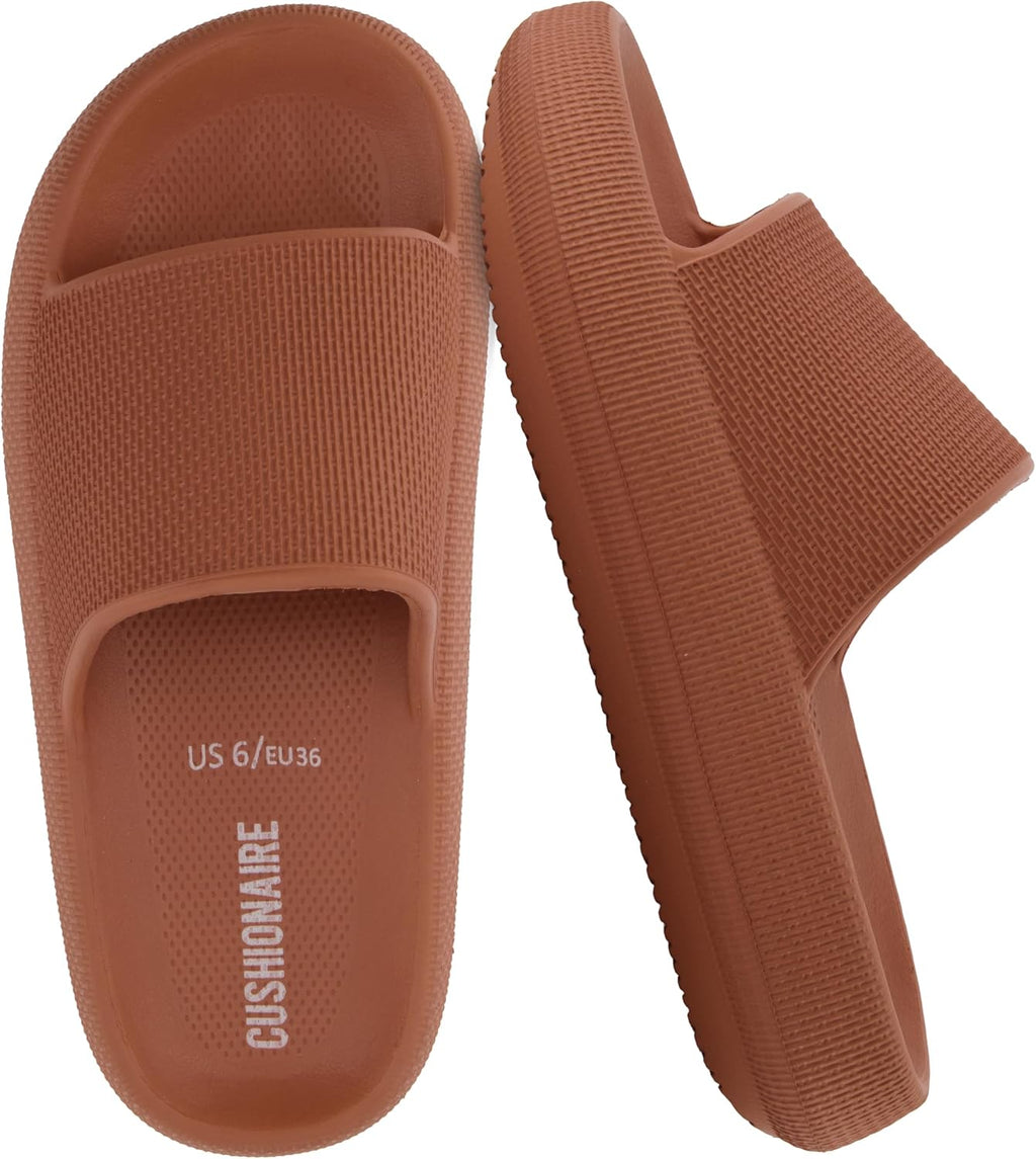 Women's Cloud Slide Sandals - Thick Moulded EVA Sole for Indoor, Shower and Beach Wear - 8