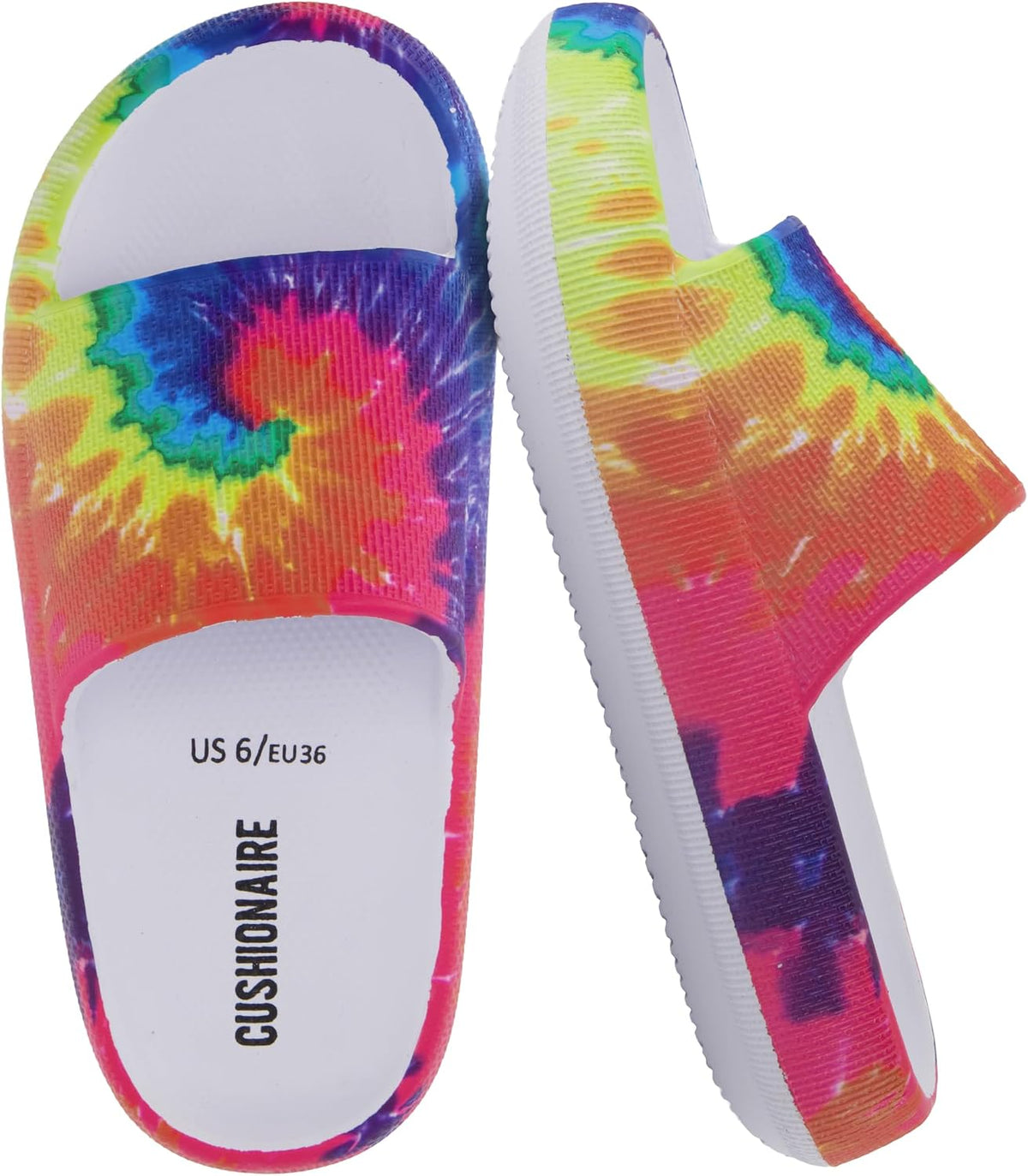 Women's Cloud Slide Sandals - Thick Moulded EVA Sole for Indoor, Shower and Beach Wear - 6