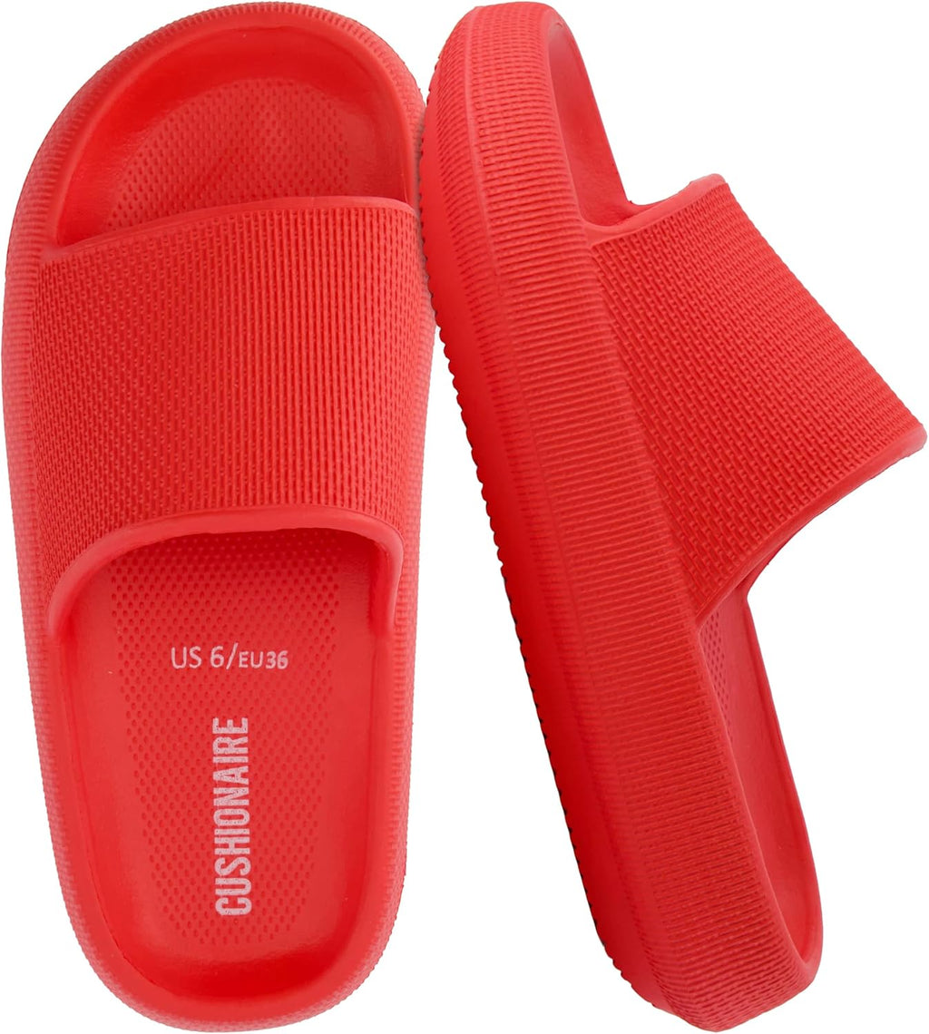 Women's Cloud Slide Sandals - Thick Moulded EVA Sole for Indoor, Shower and Beach Wear - 7