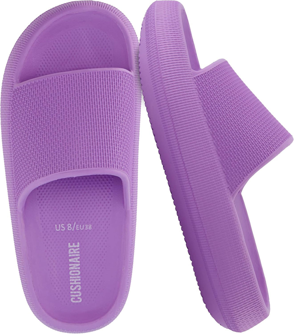 Women's Cloud Slide Sandals - Thick Moulded EVA Sole for Indoor, Shower and Beach Wear - 9