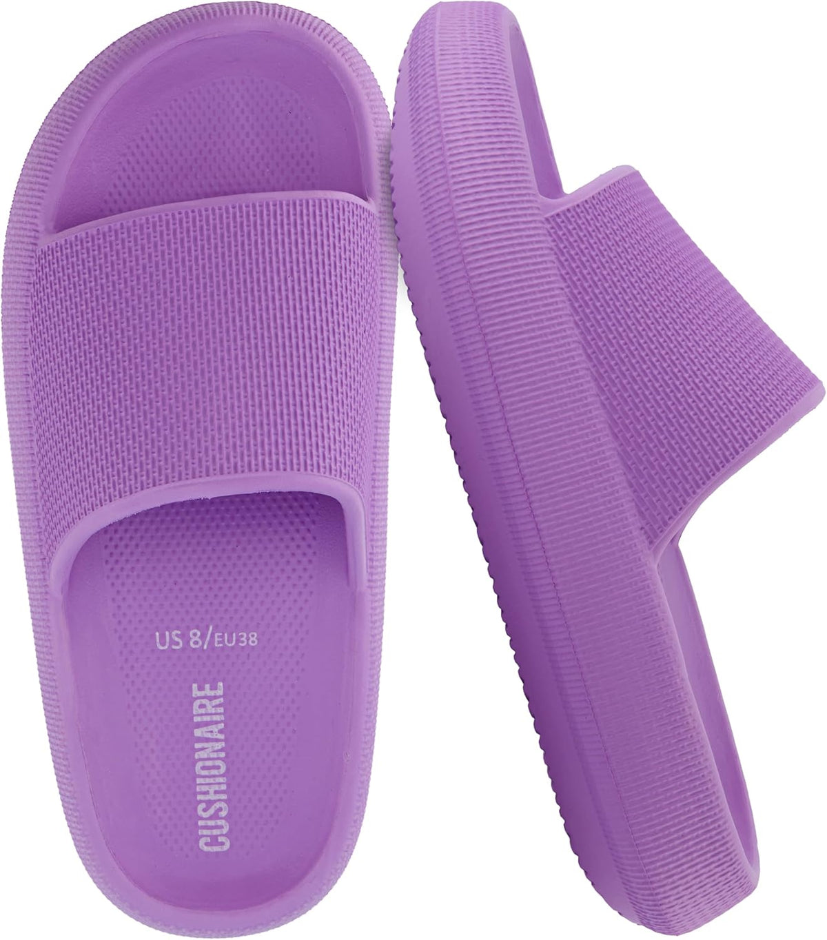 Women's Cloud Slide Sandals - Thick Moulded EVA Sole for Indoor, Shower and Beach Wear - 9