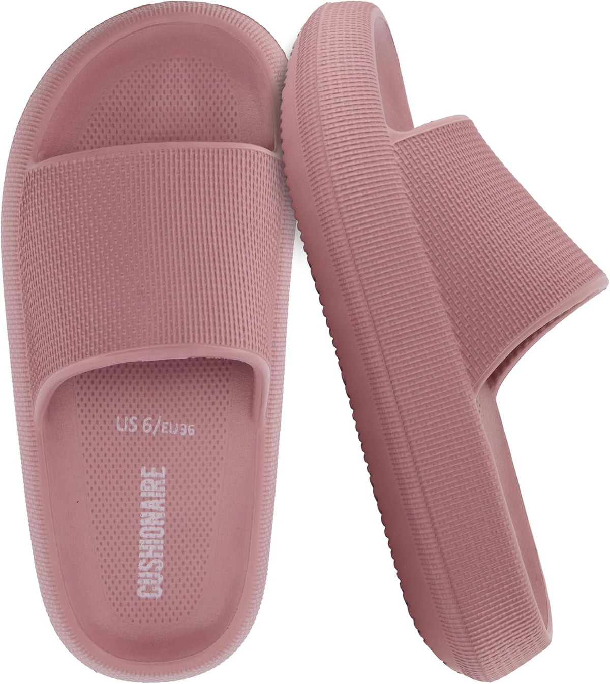 Women's Cloud Slide Sandals - Thick Moulded EVA Sole for Indoor, Shower and Beach Wear - 8