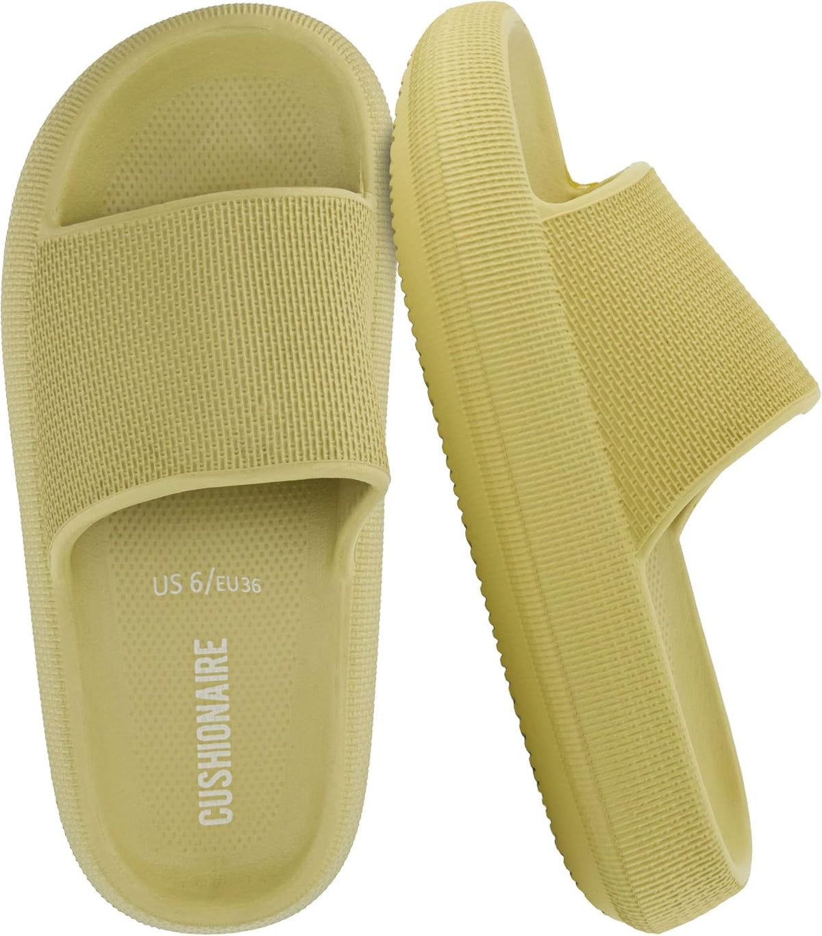 Women's Cloud Slide Sandals - Thick Moulded EVA Sole for Indoor, Shower and Beach Wear - 7