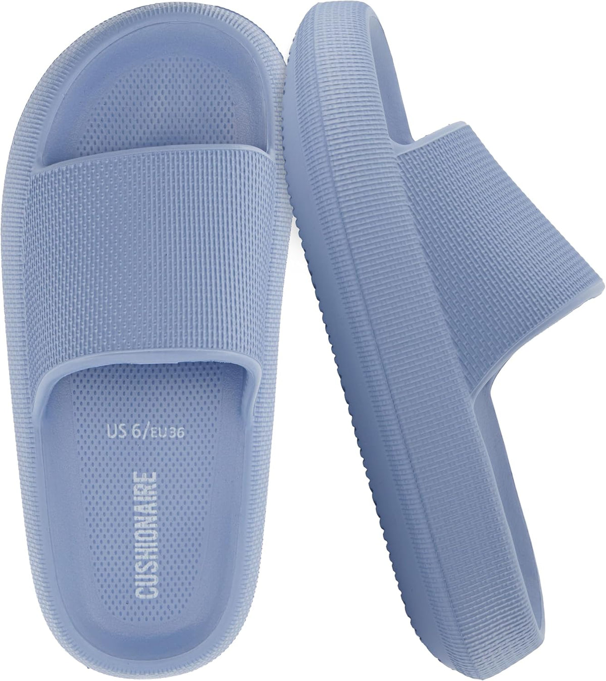 Women's Cloud Slide Sandals - Thick Moulded EVA Sole for Indoor, Shower and Beach Wear - 8