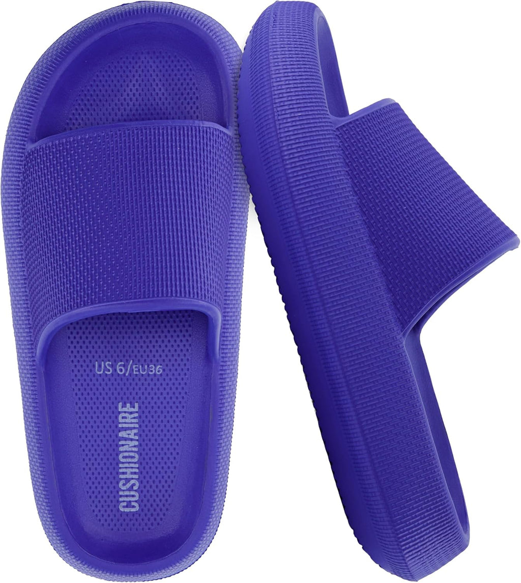 Women's Cloud Slide Sandals - Thick Moulded EVA Sole for Indoor, Shower and Beach Wear - 7