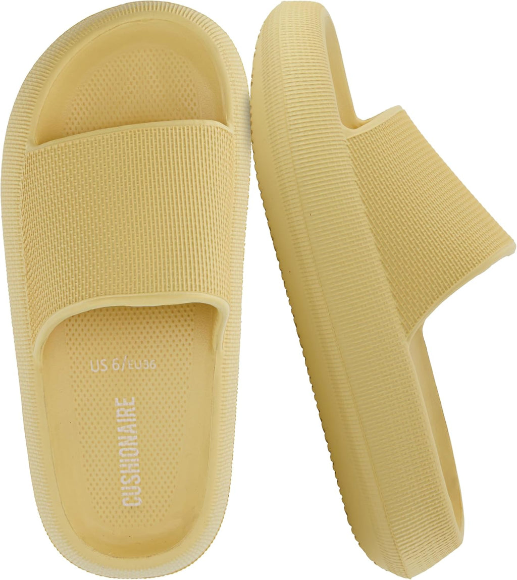 Women's Cloud Slide Sandals - Thick Moulded EVA Sole for Indoor, Shower and Beach Wear - 7