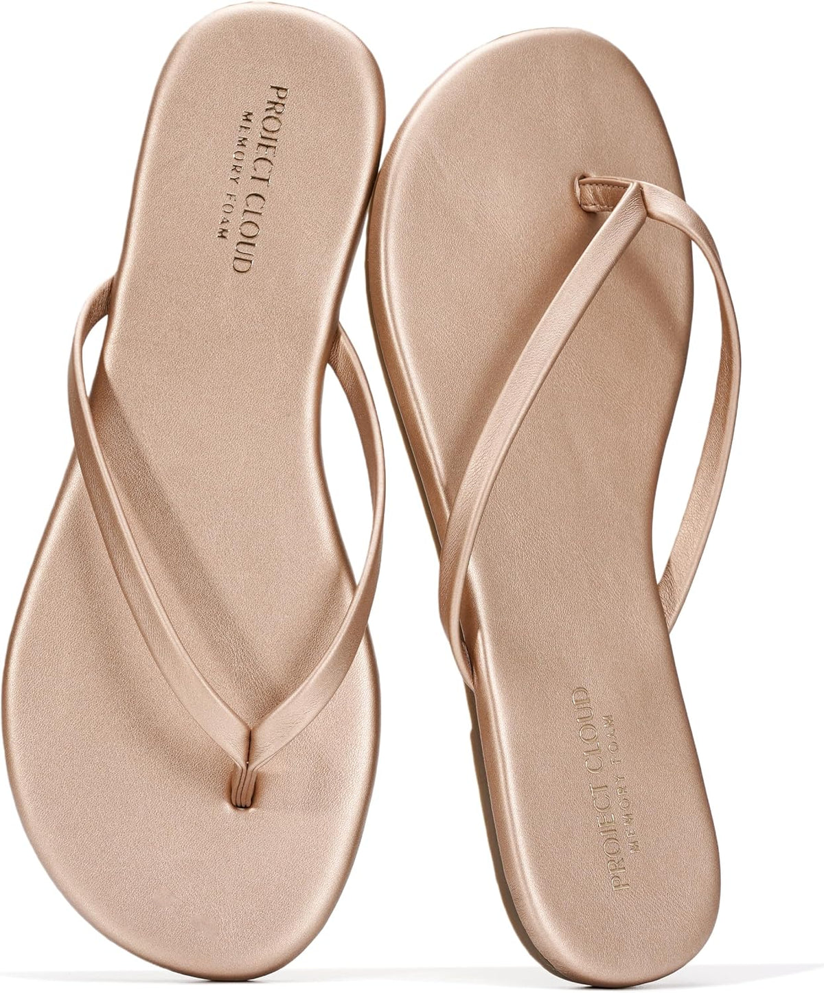 Women's Memory Foam Flip Flops - Lightweight Thong Sandals with Non Slip Sole for Everyday Beach Wear - 9